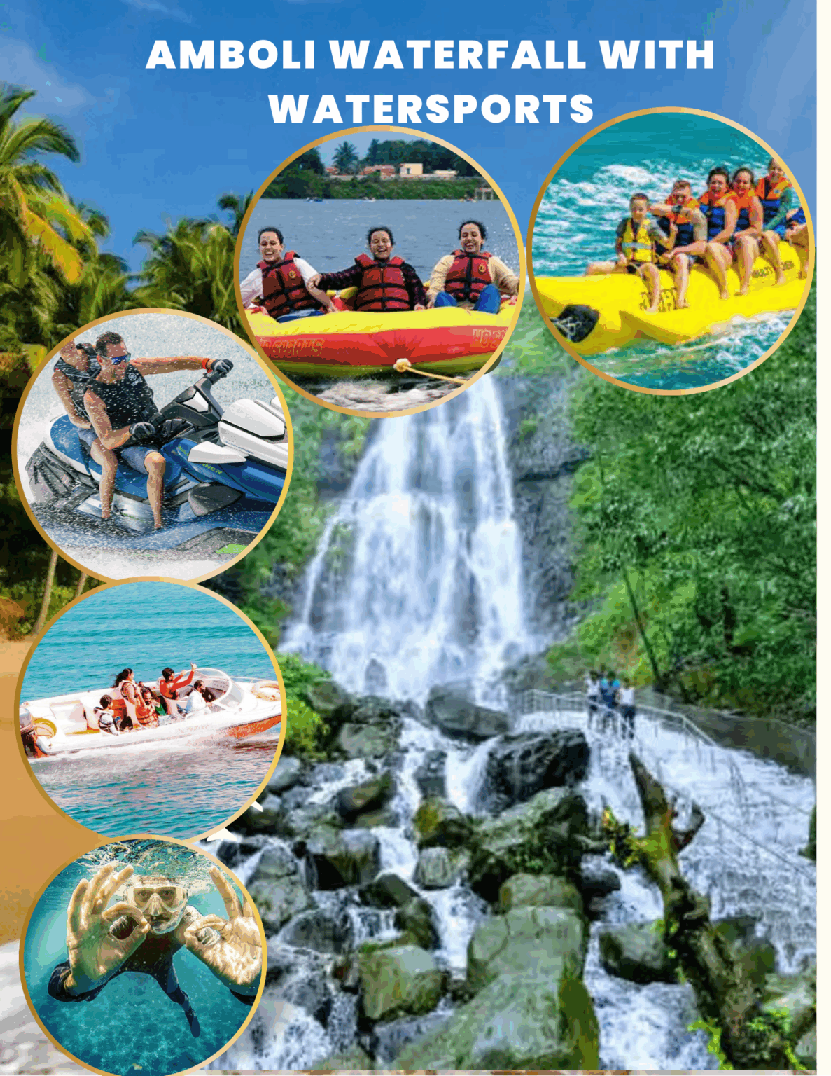 amboli waterfall with watersports